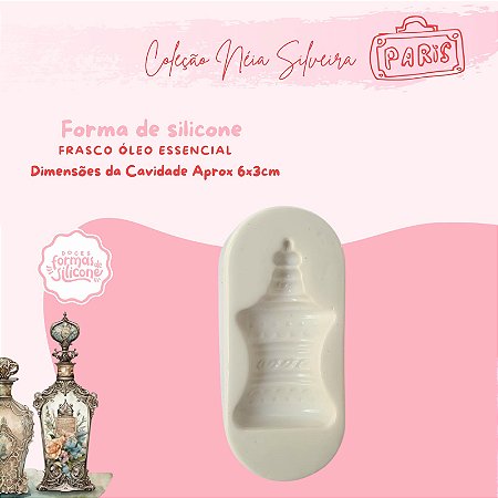 Molde de Silicone Frasco Oleo Essencial