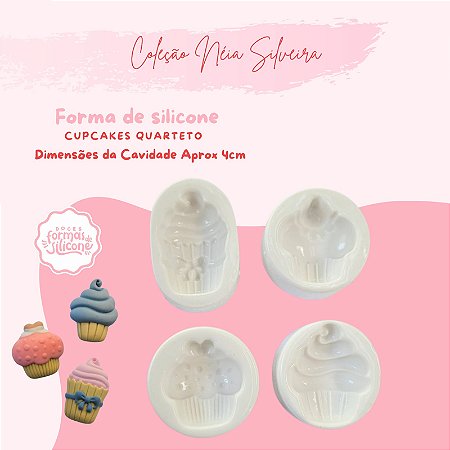 Molde de Silicone Cupcake Quarteto