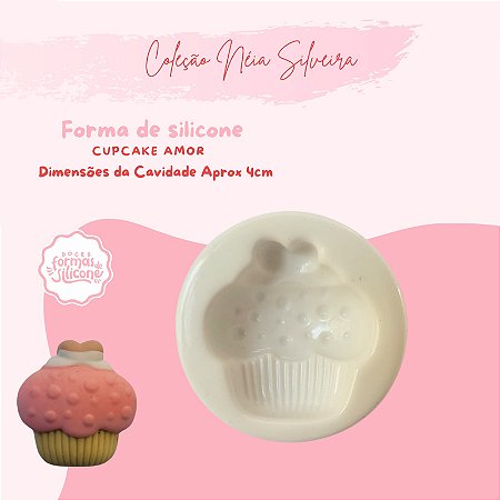 Molde de Silicone Cupcake Amor