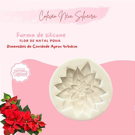 Molde de Silicone Flor de Natal Pqna
