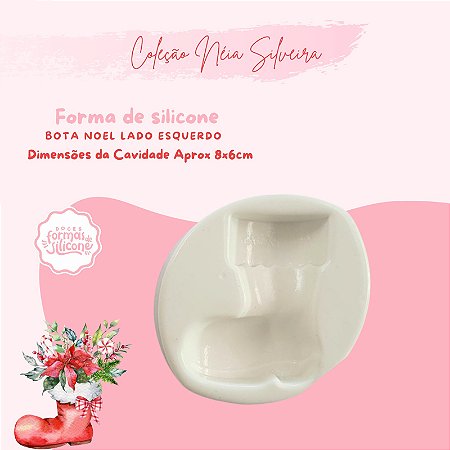 Molde de Silicone Bota Noel Lado Esquerdo