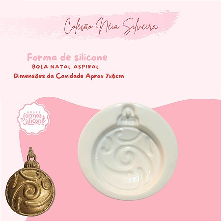 Molde de Silicone Bola Natal Aspiral