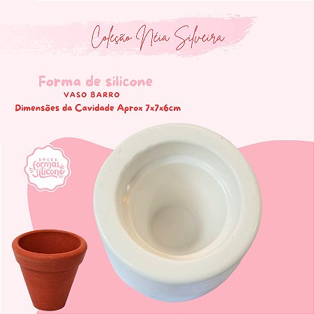 Molde de Silicone Vaso Barro