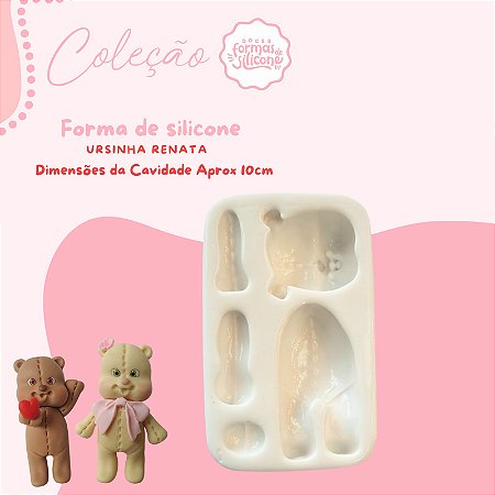 Molde de Silicone Ursinha Renata