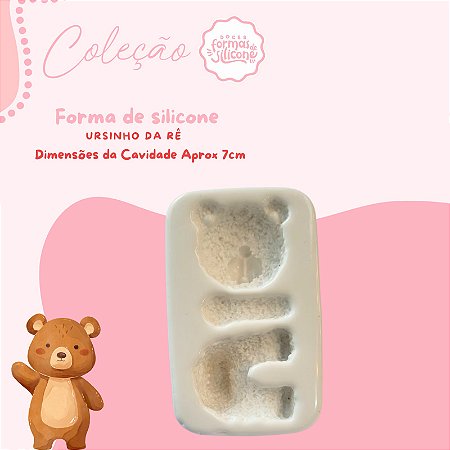 Molde de Silicone Ursinho da Re