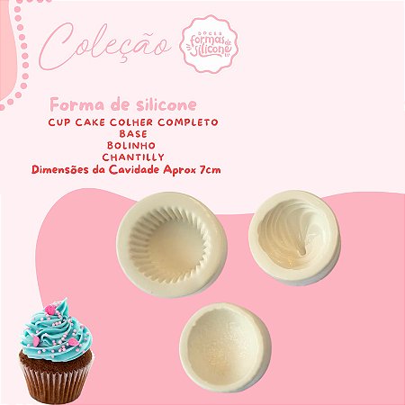 Molde de Silicone Cupcake Colher Completo