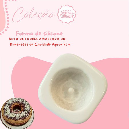 Molde de Silicone Bolo de Forma Amassada Dri