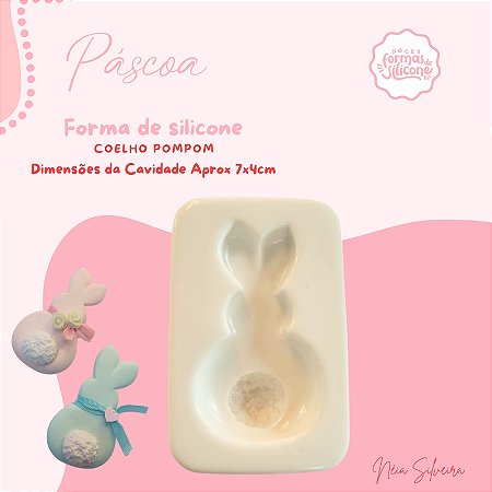 Molde de Silicone Coelho Pompom