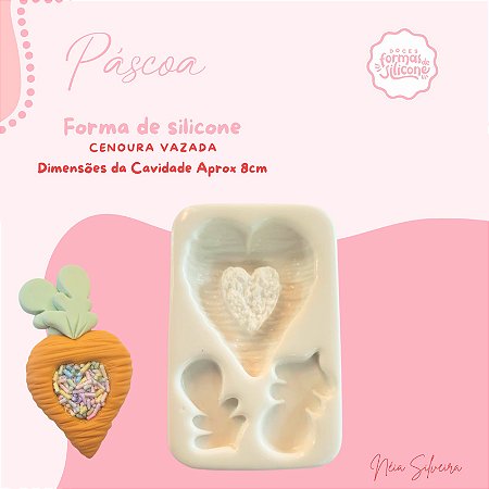 Molde de Silicone Cenoura Vazada
