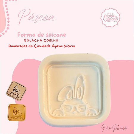 Molde de Silicone Bolacha Coelho