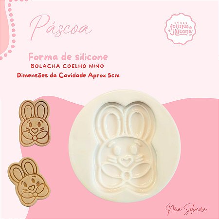 Molde de Silicone Bolacha Coelho Nino
