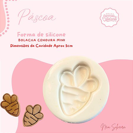 Molde de Silicone Bolacha Cenoura Mini