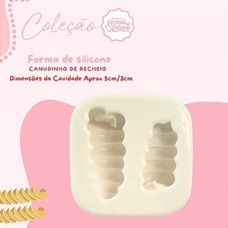 Molde de Silicone Canudinho de Recheio