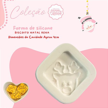 Molde de Silicone Biscoito Natal Rena