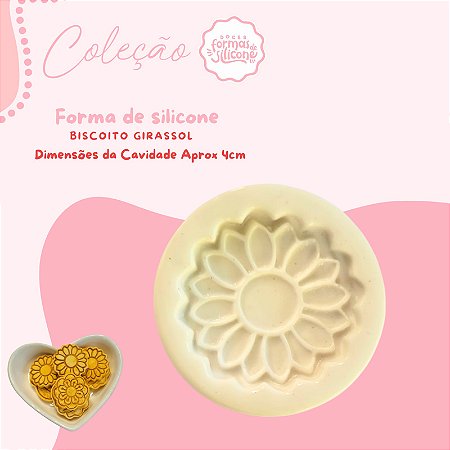Molde de Silicone Biscoito Girassol