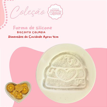 Molde de Silicone Biscoito Colméia