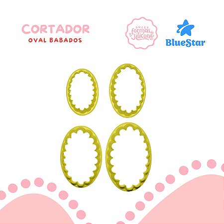 Cortador Oval Babados - Bluestar
