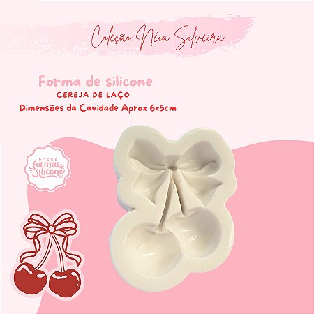 Molde de Silicone Cereja de Laço