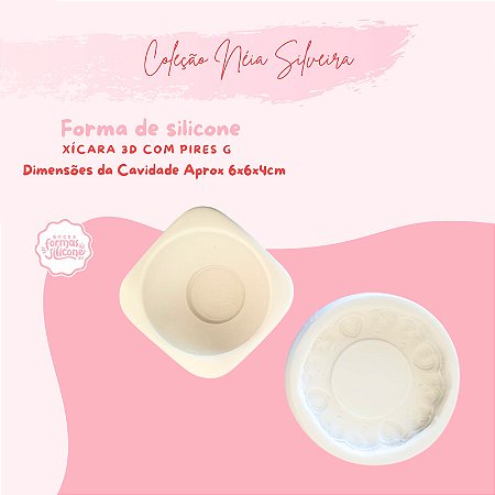 Molde de Silicone Xicara 3D / Pires G