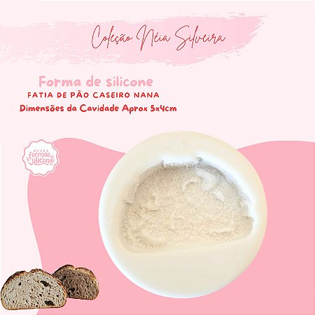 Molde de Silicone Fatia de Pão Caseiro Nana