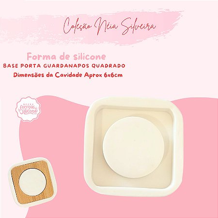 Molde de Silicone Base Porta Guardanapos Quadrado