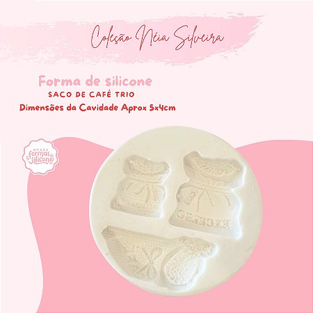 Molde de Silicone Saco de Café Trio