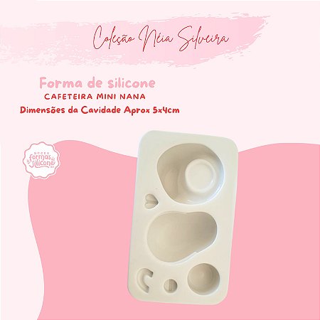 Molde de Silicone Cafeteira Mini Nana