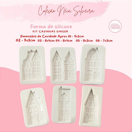 Molde de Silicone Kit Casinha Ginger