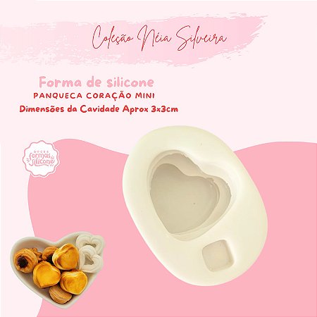 Molde de Silicone Panqueca Coração Mini