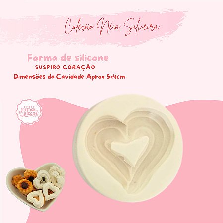 Molde de Silicone Suspiro Coração