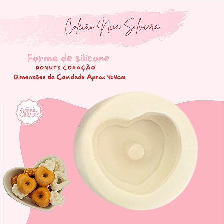 Molde de Silicone Donuts Coração