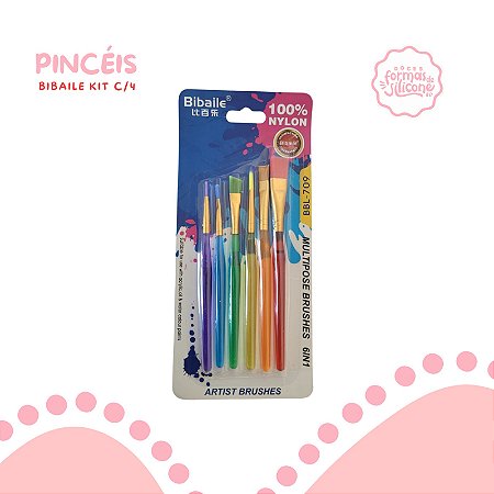 Pincéis Bibaile Kit c/ 4