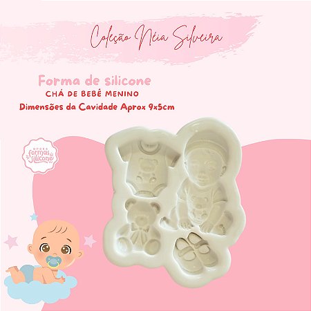 Molde de Silicone Chá de Bebê Menino
