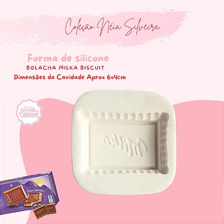 Molde de Silicone Bolacha Milka Biscuit