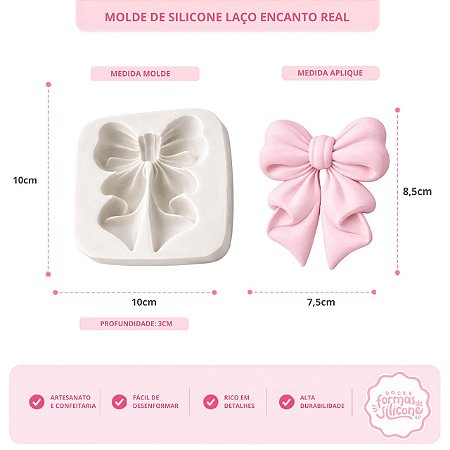 Moldes de Silicone Laço Encanto Real G
