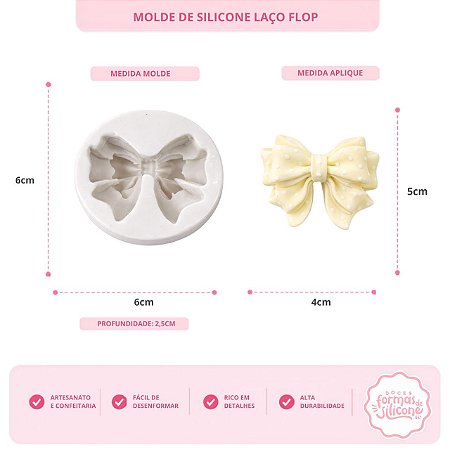 Molde de Silicone Laço Flop