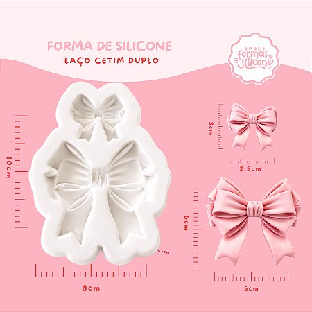 Molde de Silicone Laço Setim Duplo