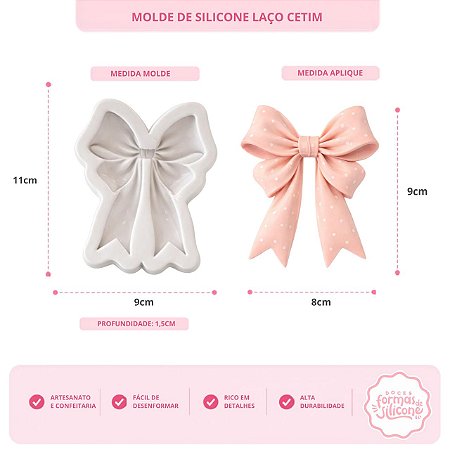 Molde de Silicone Laço Setim