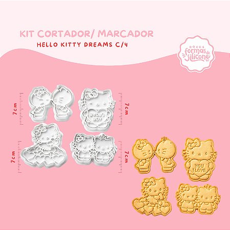 Kit Cortador / Marcador Hello Kitty Dreams c/ 4