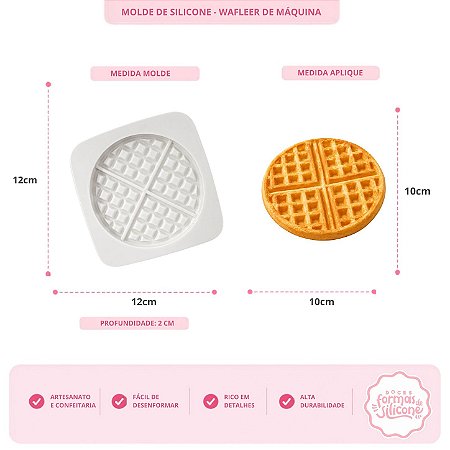 Molde de Silicone Wafller de Maquina