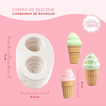 Molde de Silicone Casquinha de Baunilha