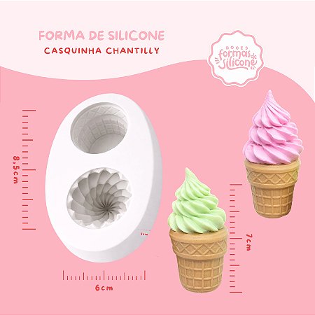 Molde de Silicone Casquinha de Chantilly