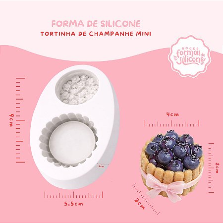 Molde de Silicone Tortinha de Champanhe Mini