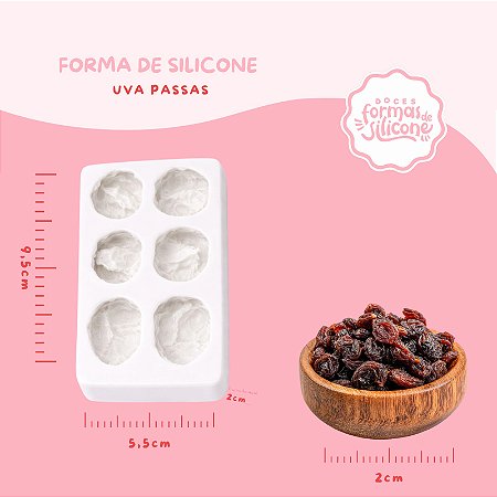 Molde de Silicone Uva Passas