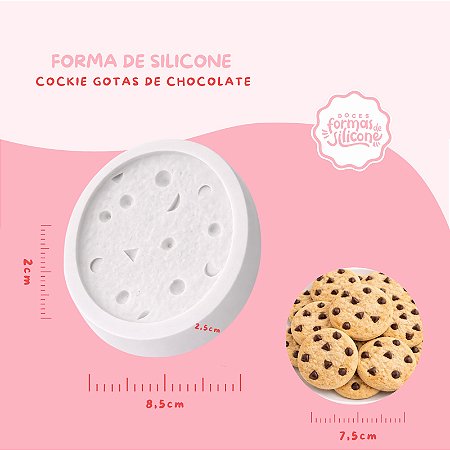 Molde de Silicone Cockie Gotas de Chocolate