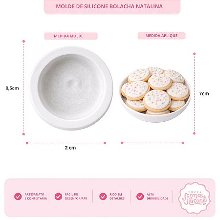 Molde de Silicone Bolacha Natalina