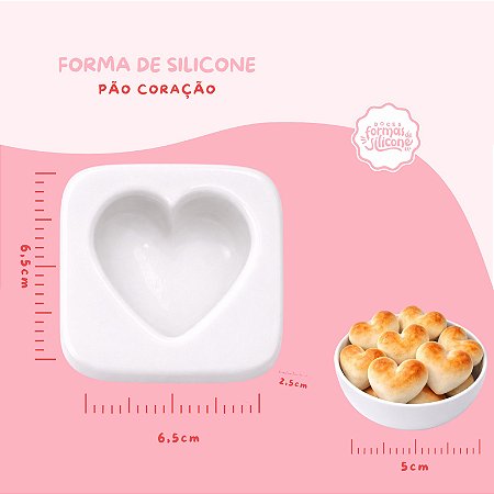 Molde de Silicone Pão Coração