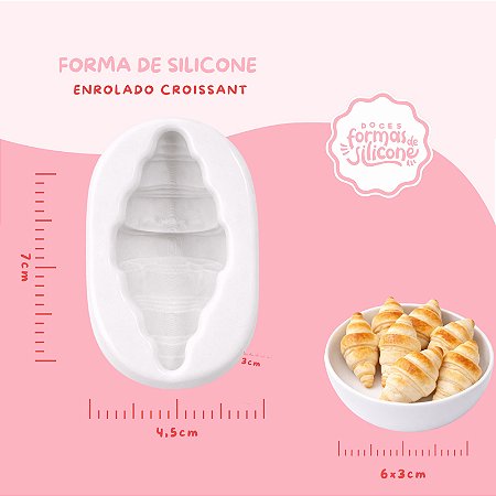 Molde de Silicone Enrolado Croissant