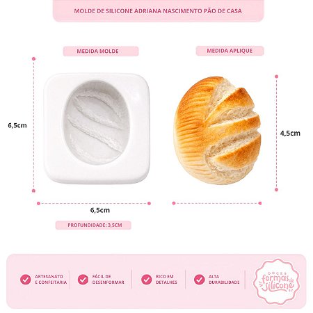 Molde de Silicone Pão de Casa