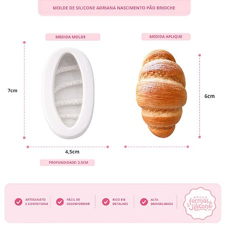 Molde de Silicone Pão Brioche